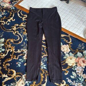 Lands' End Sleek Black Pants with‎ bottom zip- ponte knit - never worn